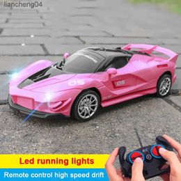 Electric/RC Car 2.4G RC Car Toy Radio Remote Control Cars High-speed Led Light Sports Car Stunt Drift Racing Car Toys For Boys Christmas Gifts