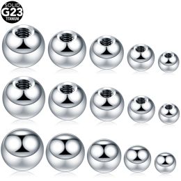 Back 50pcs/lot G23 Titanium Screw Replacement Balls Accessories for Lip Nipple Navel Tongue Eyebrow Earring Piercings Body Jewelry