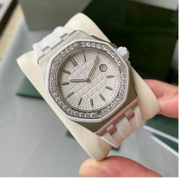 2024 Top Best Sellers Classic Super Watch Factory Ladies Watch Luxury Designer 37MM Watches Quartz Movement Rubber Strap Wristwatch No Box Ap1