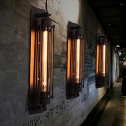 Wall Lamp Light Retro Vintage High-temperature Paint No Discoloration Iron Rustic Industrial LED Interior Accessories