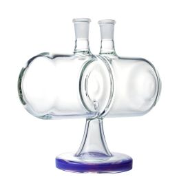 Newest Invertible Gravity Bongs Hookahs Glass Infinity Waterfall Water Pipes Unique Dab Rigs With 14mm Joint Thick Oil Rig Purple Green ZZ