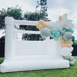 4.5x4.5m (15x15ft) With blower outdoor activities modular wedding inflatable bouncer house jumping bouncy castle adults kids white house for aniversary party