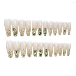 False Nails Green Fairy Girls Fake Long-Lasting Women Artificial Delicate Hand Decoration