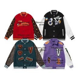 Designer mens varsity baseball jersey jaqueta casaco moda mulheres letterman jaquetas bordadas carta jaqueta single breasted tops casais roupas masculinas