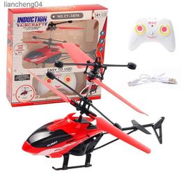 Electric/RC Aircraft Remote Control Aircraft Induction 2CH Suspension Helicopter Fall-resistant Charging Light Aircraft