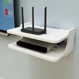 Hooks Punch-Free Living Room TV Wall Set-Top Box Rack Router Storage Wifi Set Top Board Bracket