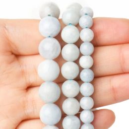 Beads 6/8/10mm AAA Celestite Beads Natural Stone Round Loose Spacer Beads For Jewelry Making Diy Gift Charms Bracelets Accessory 15''