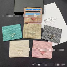 Fashion Brand Woven Triangle Cards Package Applicable Driving Licence Advanced Luxury Multi-Position Card Holder