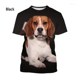 Men's T Shirts 2024 Summer Fashion Animal Dog Beagle Men And Women 3D Printing Casual Short-sleeved Street T-shirt