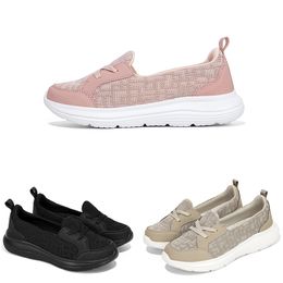 Running Shoes Women Comfort Mesh Solid Black Cream-Colored Pink Shoes Womens Trainers Sports Sneakers Size 36-40 GAI