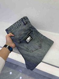 Luxury designer jeans top brand new jeans highquality stretch material fashion with tight feet design men pants