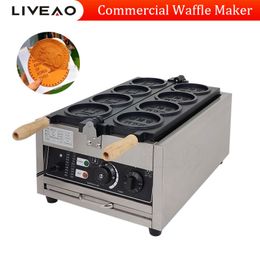 Stainless Steel Customized 3Pcs 4 Pcs Gold Coin Waffle Maker Electric Round Industrial Cheese Coin Waffle Machine