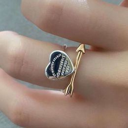 Band tiffanyismss Body Jewellery Sier Sterling S T Rings Love Fashion Versatile Casual Arrow Heart Piercing Womens Ring Terling Ier Yawd erling