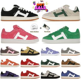 New 00s Leather Designer Casual Shoes Low Vintage Top Quality Better Scarlet Clear Pink Crystal White Dark Green Bark Sports Sneakers Preppy Style