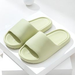 Flat Rubber Slippers For Womens Fashion House Home Indoor Sandals Bath Pool shoes green
