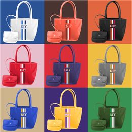 Women shopping Totes bags composite shoulder bag single-sided Real handbag DIY handmade Customised Personalised Customising DA1