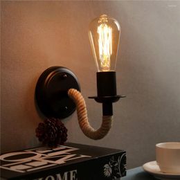 Wall Lamps Sconces 1 Led Farmhouse Vanity Light Fixtures Lights For Bedroom Living Room Hallway Kitchen Rope Lamp