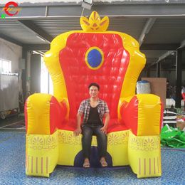 2.5x2.5x3mH (8.2x8.2x10ft) Outdoor Activities Mobile Portable inflatable princess chair inflatable throne chair for daughter's birthday party