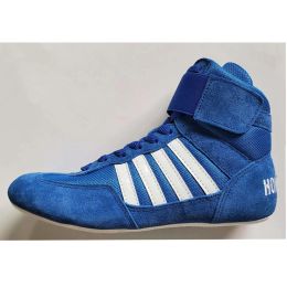 Products 2022 Wrestling Shoes for Unisex Training Sambo Shoe Rubber at the End Artificial Leather Sneakers Professional Boxing Shoes