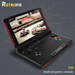 Players Powkiddy X18 5.5 Inch Andriod Handheld Game Console 1280*720 Screen MTK 8163 Quad Core 2G RAM 32G ROM Video Handheld Game Player