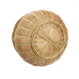 Dinnerware Sets Egg Storage Basket Home Decor Bamboo Woven With Cover Baskets Tea Containers