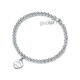 Popular S925 Silver 4mm Round Beads Shaped Bracelet Thicker Bottom Plating Boudoir Commemorative Fashion Glamour Jewellery KPN5 02EA