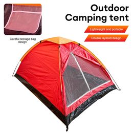 2 Person Camping Tent Sun Protection Beach Outdoor Travel Windproof Waterproof Awning Summer Shelter with Bag 240220