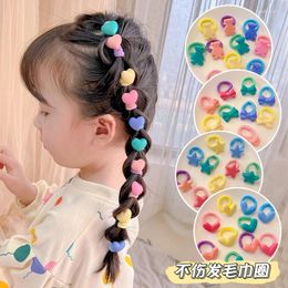 Hair Accessories 10pcs Lovely Colorful Scrunchies Thumb Rope Elastic Bands Girls Women 2024 Fashion Infant Baby