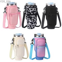 Other Drinkware YOUZI Water Bottle Holder With Strap Pouch Handle SBR Neoprene Material For 40oz Bottle Hiking Travelling Camping Climbing YQ240221