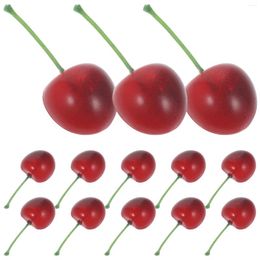 Party Decoration 20 Pcs Artificial Fruit Models Desktop Fake Cherry Decor Fruits Decorate Home Po Prop Foam Showcase Simulation