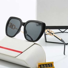 6w9i Designer Sunglasses New Overseas Large Frame Sunglasses for Men and Women Street Photography Sunglasses Classic Travel Fashion Glasses 9157