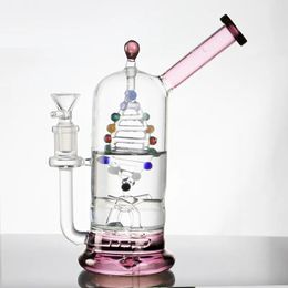 Glass Bong Gene Tornado Dab Rig Water Pipe Recycler Hookah Smoking Pipes Borosilicate Glass Shisha With 14mm Joint Bowl