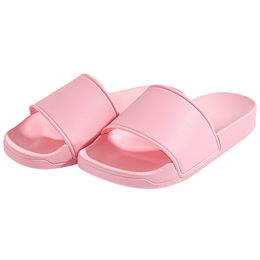 Pure Colour Slippers For Mens Womens Flats Rubber Scuffs Casual Beach Shoes Summer pink