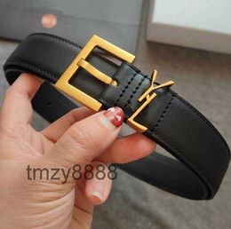 Belt for Women Genuine Leather 3cm Width High Quality Men Designer Belts s Buckle Cnosme Womens Waistband Cintura Ceintures with Box F1AT