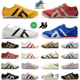 2024 wholesale Onitsukass Tiger Mexico 66 Casual Shoes Designers Sneakers yellow Black White Blue Red Beige Low Mantle Green Cream Trainers Women Men loafers