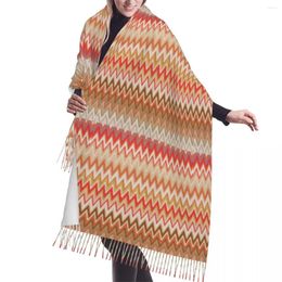 Scarves Female Long Geometric Wave Versatile Women Winter Fall Thick Warm Tassel Shawl Wraps Bohemian Camouflag Scarf