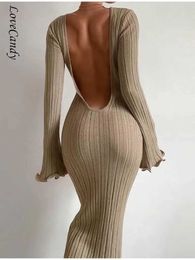 Basic Casual Dresses Womens Fashion Solid Knitted Long Skirt Sexy Round Neck Full Shoulderless Dress Summer Womens Beach Party Elegant Vestidos J240222