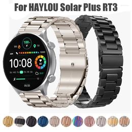 Watch Bands Stainless Steel Strap For Haylou Solar Plus RT3 Band Belt 22mm Watchband Metal Mesh Wristband Smart Accessories