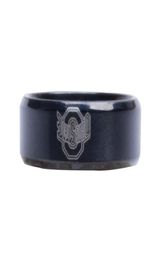 New Arrival Black Ohio State University Sign Stainless Steel Men Ring Male Ring8317384