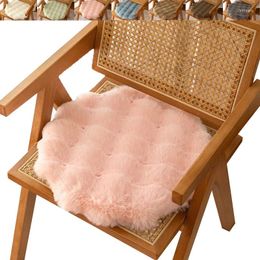 Pillow Plush Chair Seat Pads Round Warm Winter 45/50cm Non Slip Stool Mat Bedroom Window Floor Decor