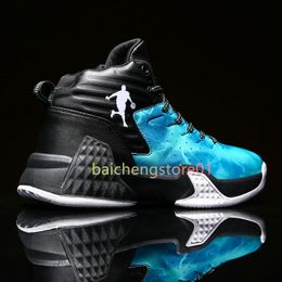 Men's Leather Basketball Shoes, Athletic, Training, Jogging & Walking Sneakers, New Collection b43
