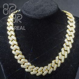 Selling 14k 18k Solid Gold 16mm Moissanite Cuban Link Chain Fancy Jewelry Shine Moissanite Gold Miami Cuban Chain Bracelet