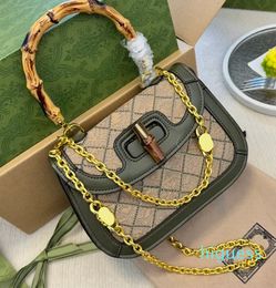 2024 Designer Bamboo Crossbody Bags Women Leather Handbags Mens Shoulder Bag Flap Totes Bag Messenger Bag Fashion Handbag Womans Cross Body Luxury Bags Purses