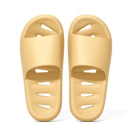 Shower Slippers for Men and Women Summer Home Indoor Water Leakage Anti Slip Household EVA Bathroom Sandals Yell