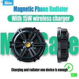 Other Cell Phone Accessories Smartphone Cooler 15W Wireless Charger Magnetic Cooler Phone Cooling Fan for MagSafe Cooler Heat Sink For iPhone 13 12 Samsung 240222