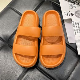 Personalized Slipper sandals for women with thick soles for summer fashion fashionable internet celebrity cute student for outdoor wear black white orange
