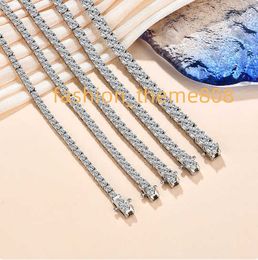 Factory Outlet Wholesale Price 925 Sterling Silver Moissanite Diamond With Certificate Tennis Chain Bracelet For Women 3mm4mm5mm