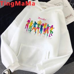 Sweatshirts Zumba Dance Hoodies Women Kawaii Winter Warm Fashion Cartoon Streetwear 90s Funny Unisex Tops Zumba Sweatshirts Female