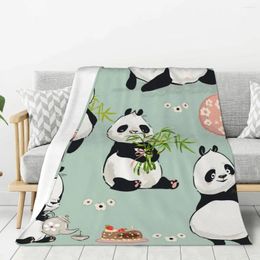 Blankets Funny Panda Blanket Warm Lightweight Soft Plush Throw For Bedroom Sofa Couch Camping