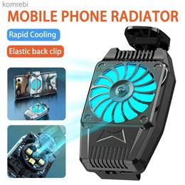 Other Cell Phone Accessories H15 Universal Mini Mobile Phone Cooling Fan Radiator Air Cooler Cool Gadgets Coolers Portable Air Conditioner For iPhone/ 240222